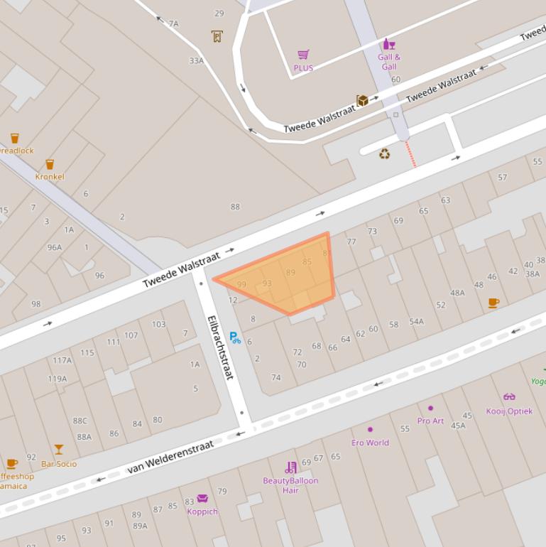 Kaart van postcodegebied 6511LR.