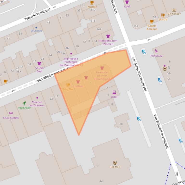 Kaart van postcodegebied 6511MA.