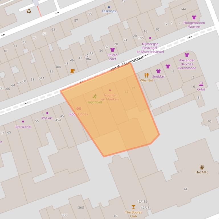 Kaart van postcodegebied 6511MB.