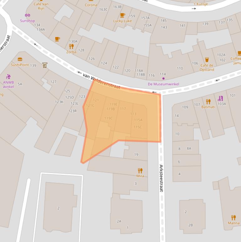 Kaart van postcodegebied 6511MH.