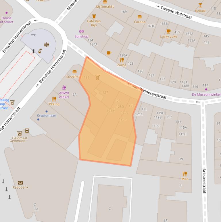 Kaart van postcodegebied 6511MJ.