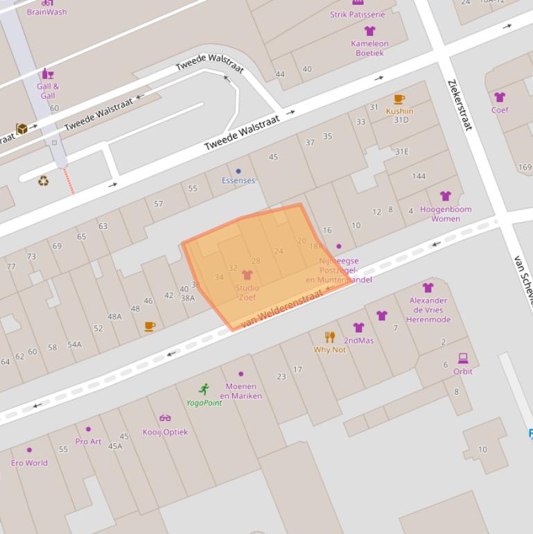 Kaart van postcodegebied 6511ML.