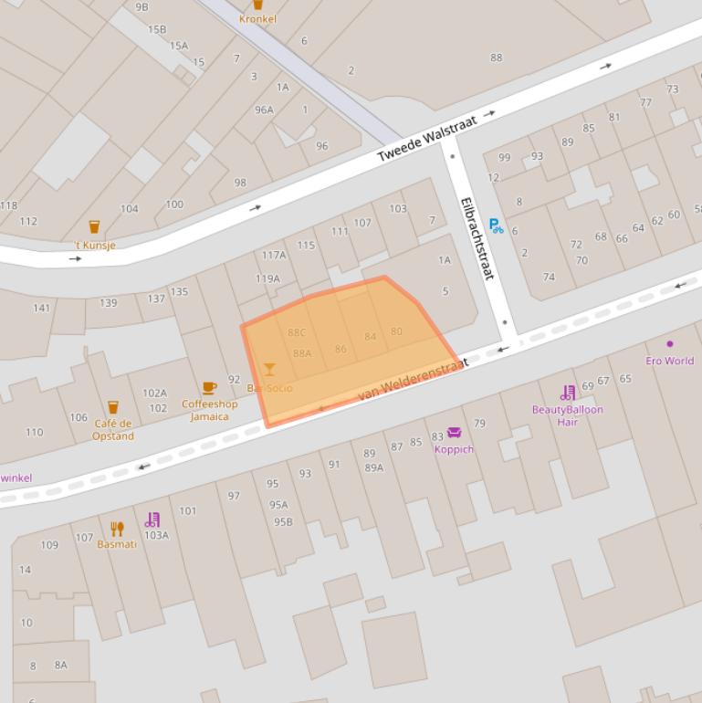 Kaart van postcodegebied 6511MR.