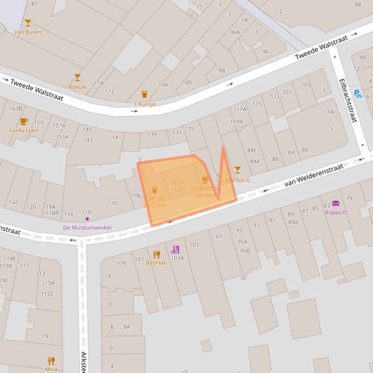 Kaart van postcodegebied 6511MS.