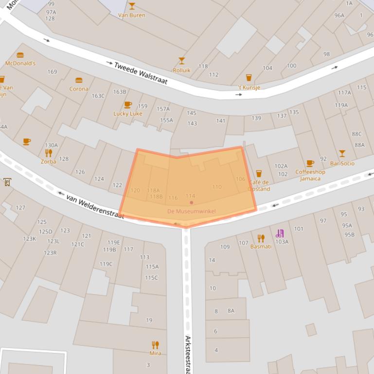 Kaart van postcodegebied 6511MT.