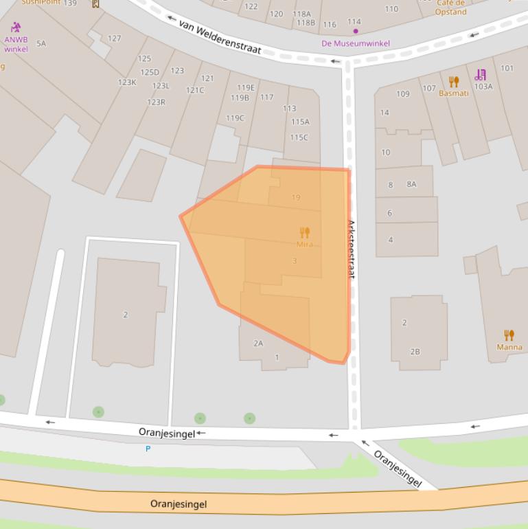 Kaart van postcodegebied 6511MX.