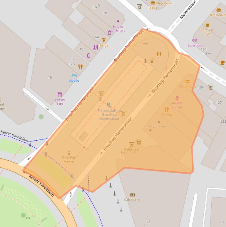 Kaart van postcodegebied 6511NA.