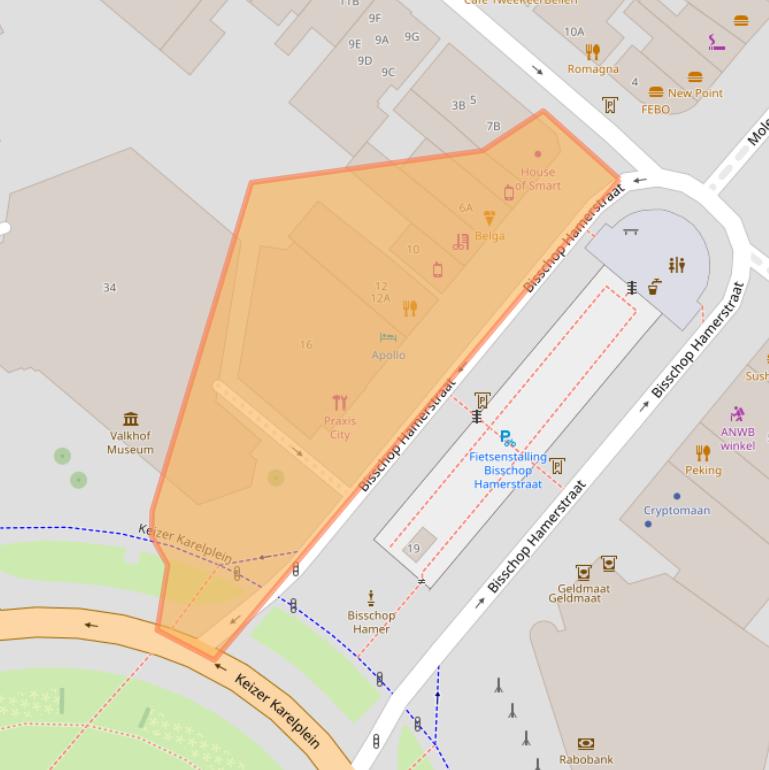 Kaart van postcodegebied 6511NB.