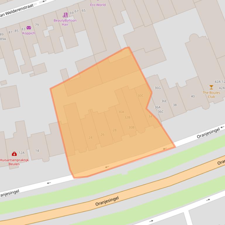 Kaart van postcodegebied 6511NV.