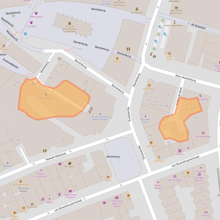 Kaart van postcodegebied 6511PB.