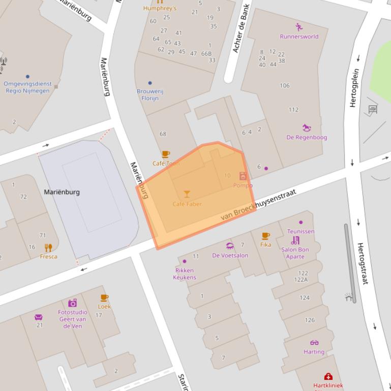 Kaart van postcodegebied 6511PH.