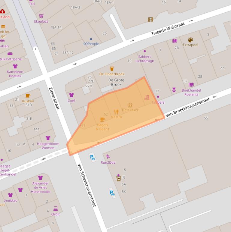 Kaart van postcodegebied 6511PK.