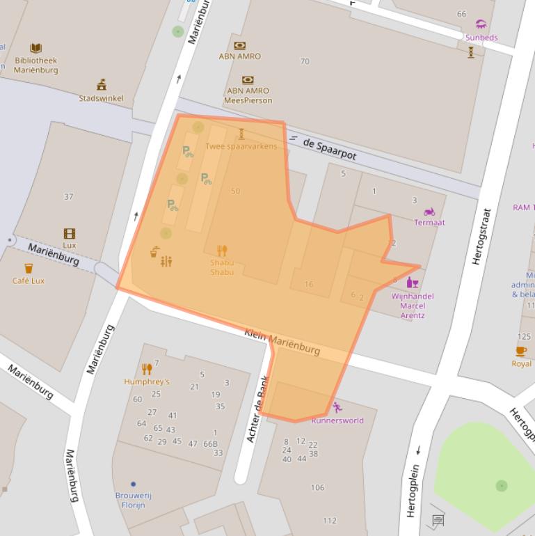 Kaart van postcodegebied 6511PL.