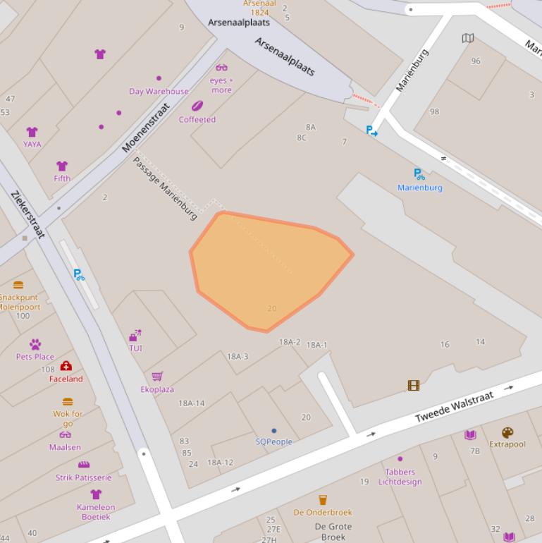 Kaart van postcodegebied 6511PM.