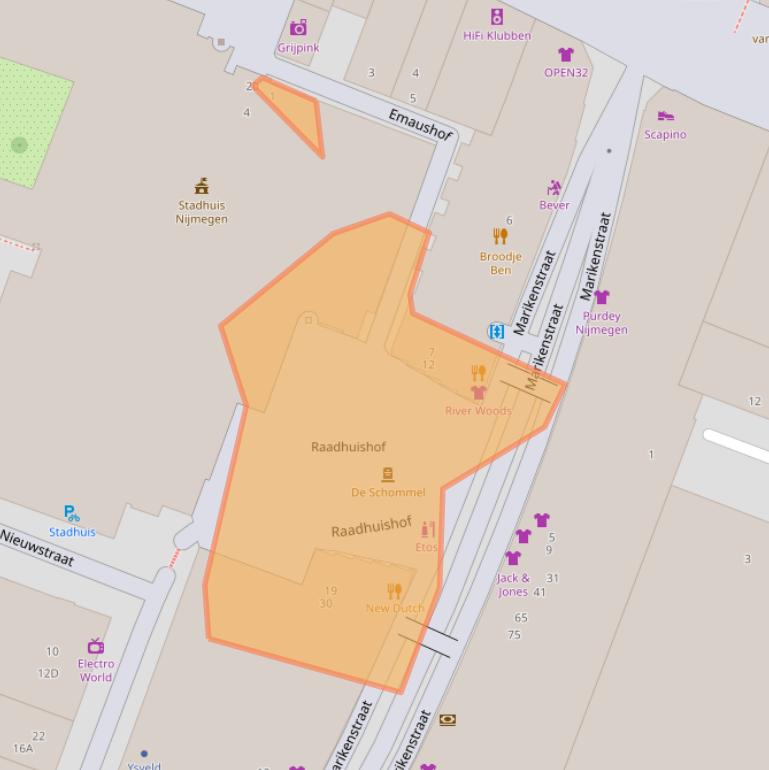 Kaart van postcodegebied 6511PW.