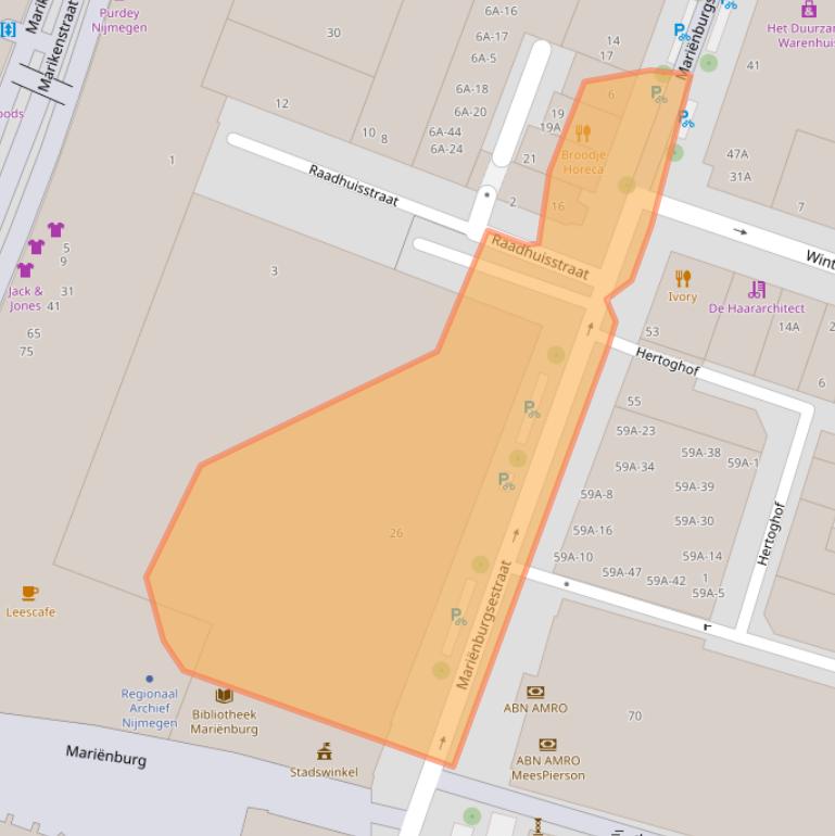 Kaart van postcodegebied 6511RN.