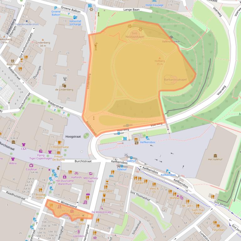 Kaart van postcodegebied 6511RR.