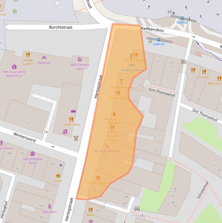 Kaart van postcodegebied 6511RV.