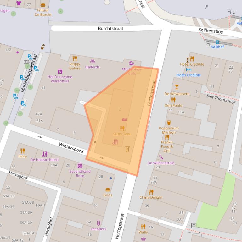 Kaart van postcodegebied 6511SB.