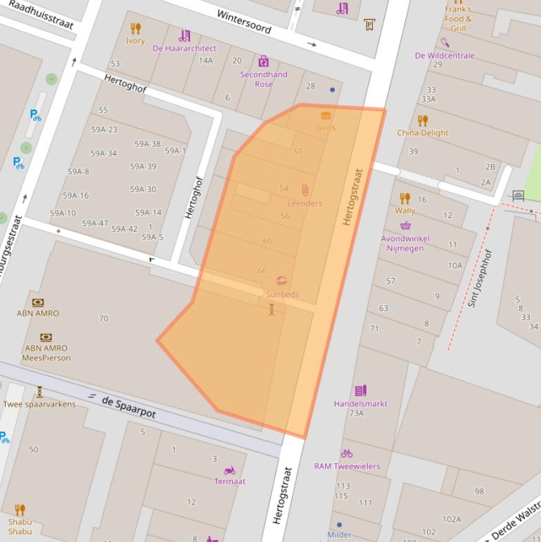 Kaart van postcodegebied 6511SC.