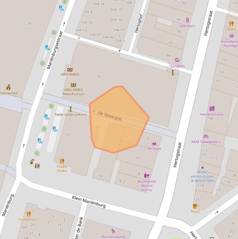 Kaart van postcodegebied 6511SJ.