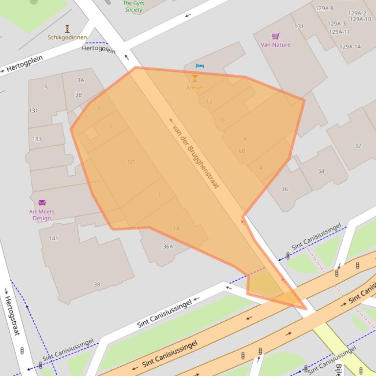 Kaart van postcodegebied 6511SL.