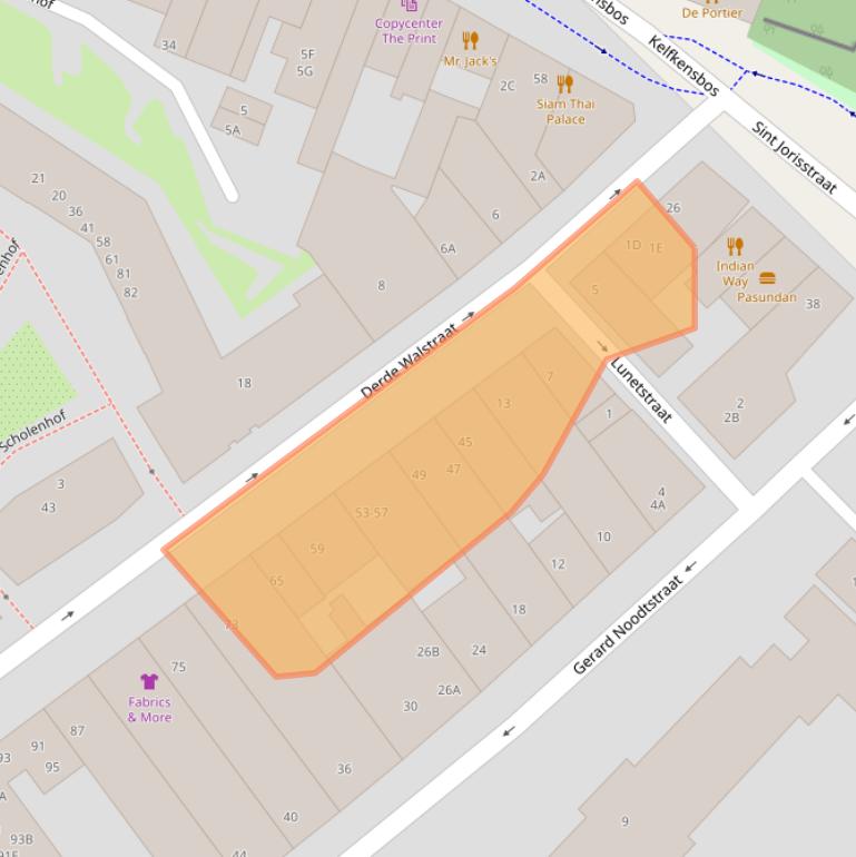Kaart van postcodegebied 6511SM.