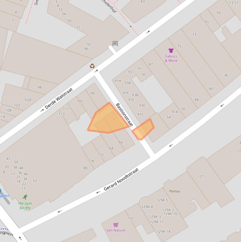 Kaart van postcodegebied 6511SR.