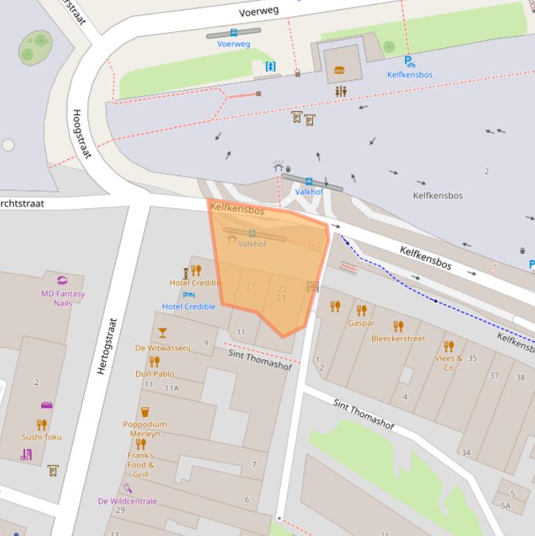 Kaart van postcodegebied 6511TA.