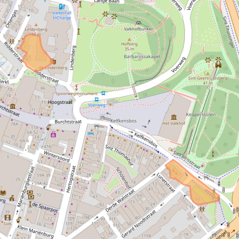 Kaart van postcodegebied 6511TD.