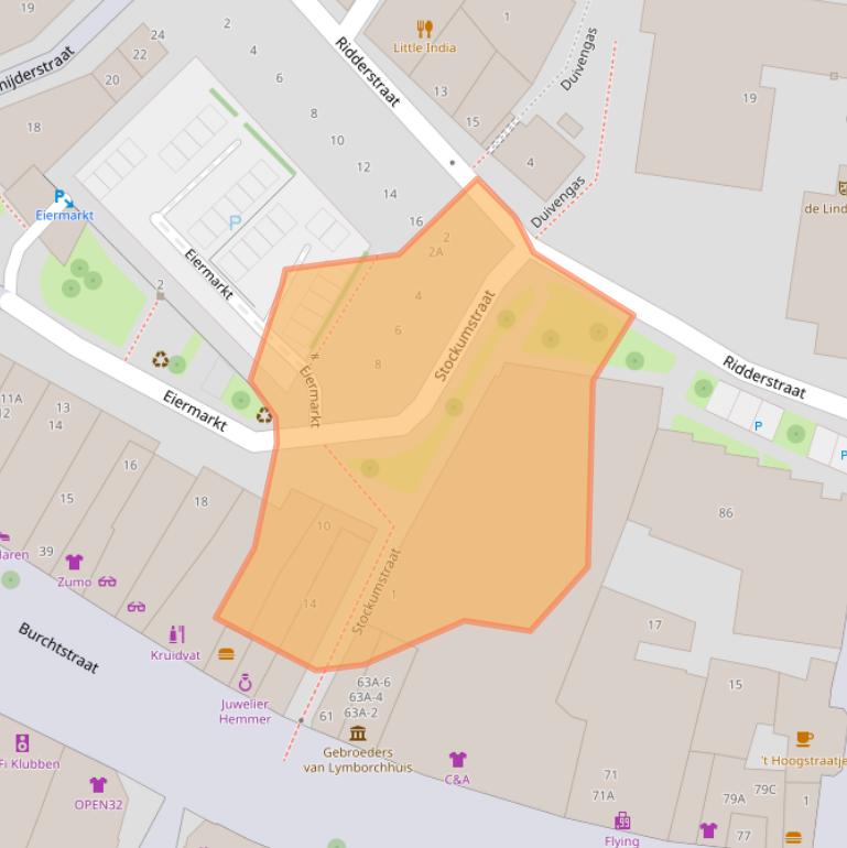 Kaart van postcodegebied 6511TN.