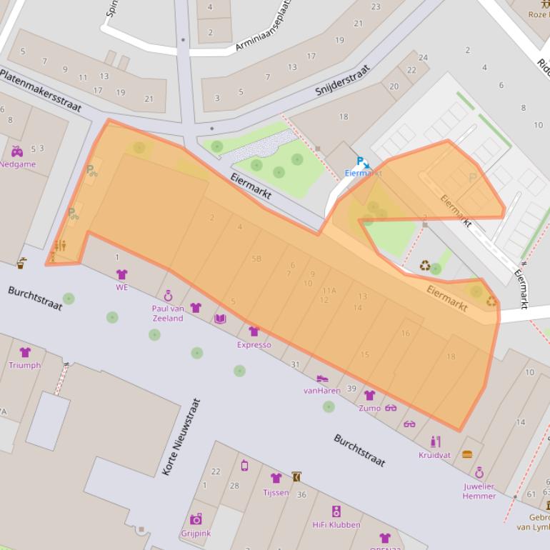 Kaart van postcodegebied 6511TP.