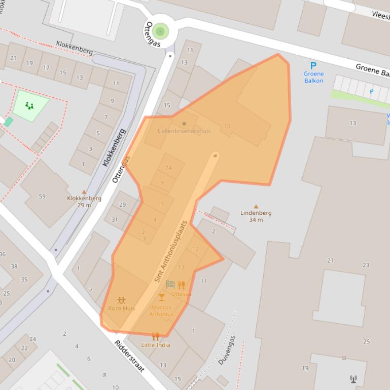 Kaart van postcodegebied 6511TR.