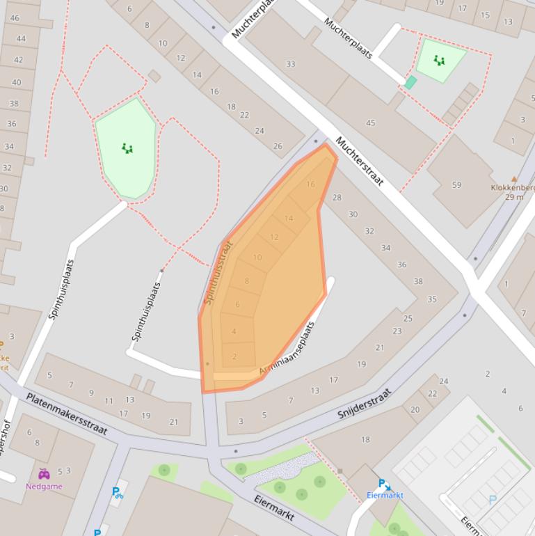 Kaart van postcodegebied 6511TT.