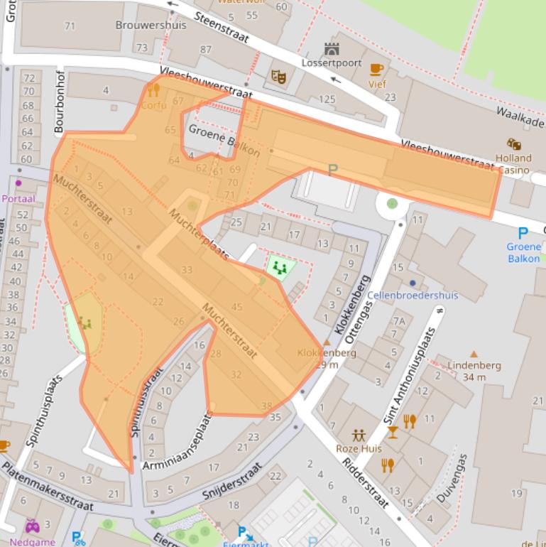 Kaart van postcodegebied 6511TX.