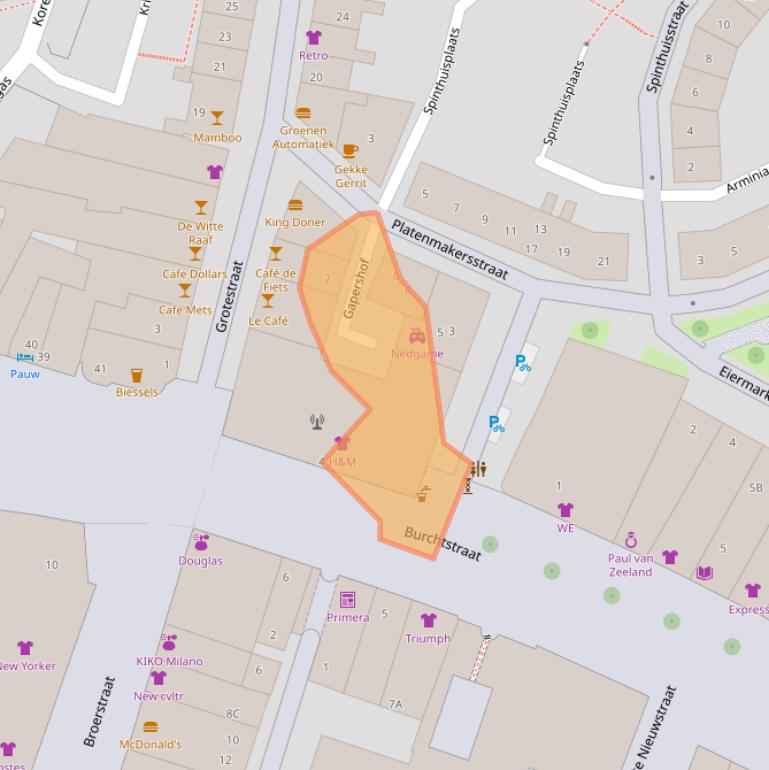 Kaart van postcodegebied 6511VA.