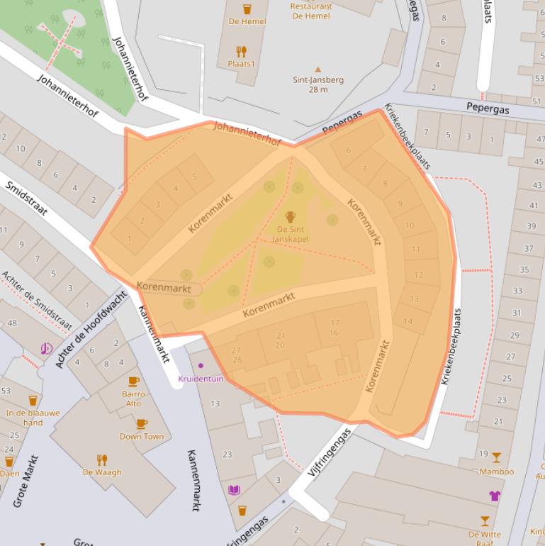 Kaart van postcodegebied 6511VT.