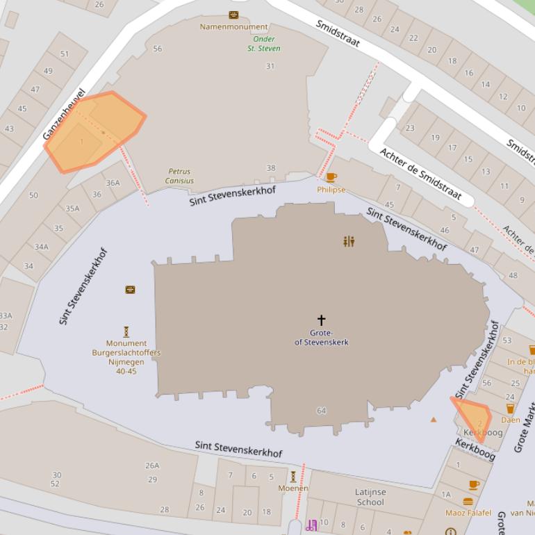 Kaart van postcodegebied 6511VX.