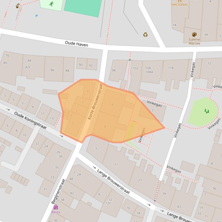 Kaart van postcodegebied 6511WL.