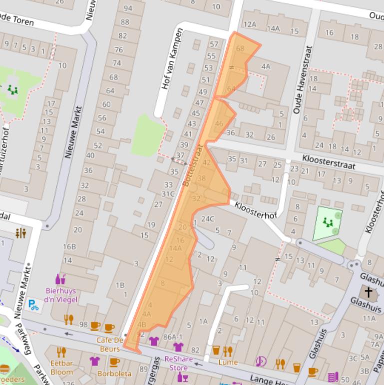 Kaart van postcodegebied 6511XB.