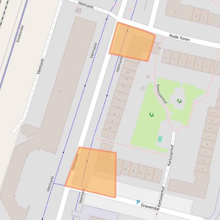 Kaart van postcodegebied 6511ZG.
