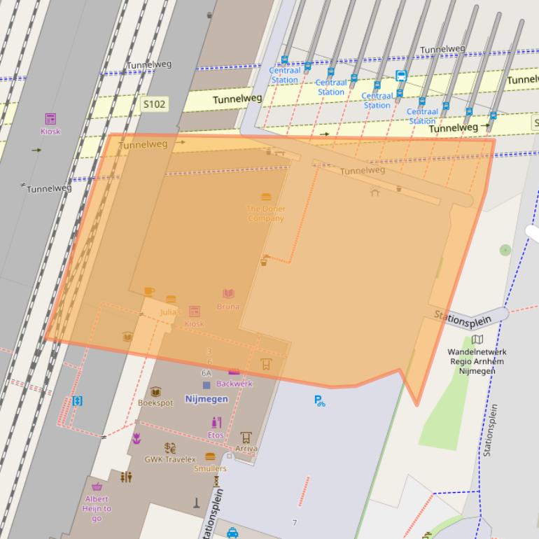 Kaart van postcodegebied 6512AA.