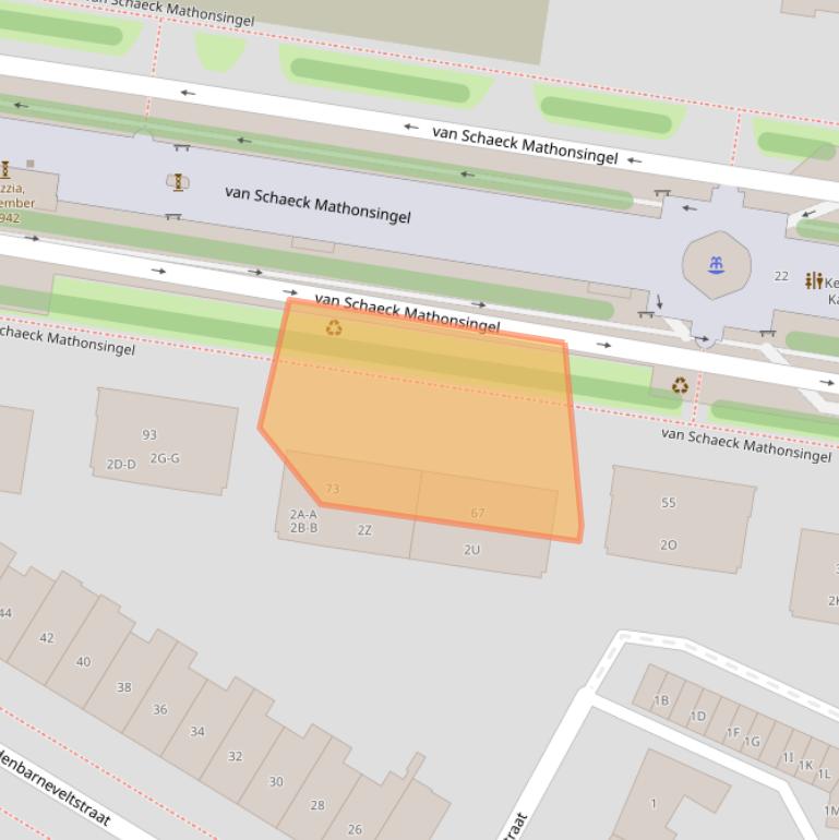 Kaart van postcodegebied 6512AK.