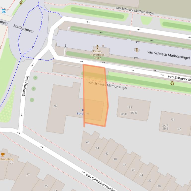 Kaart van postcodegebied 6512AM.