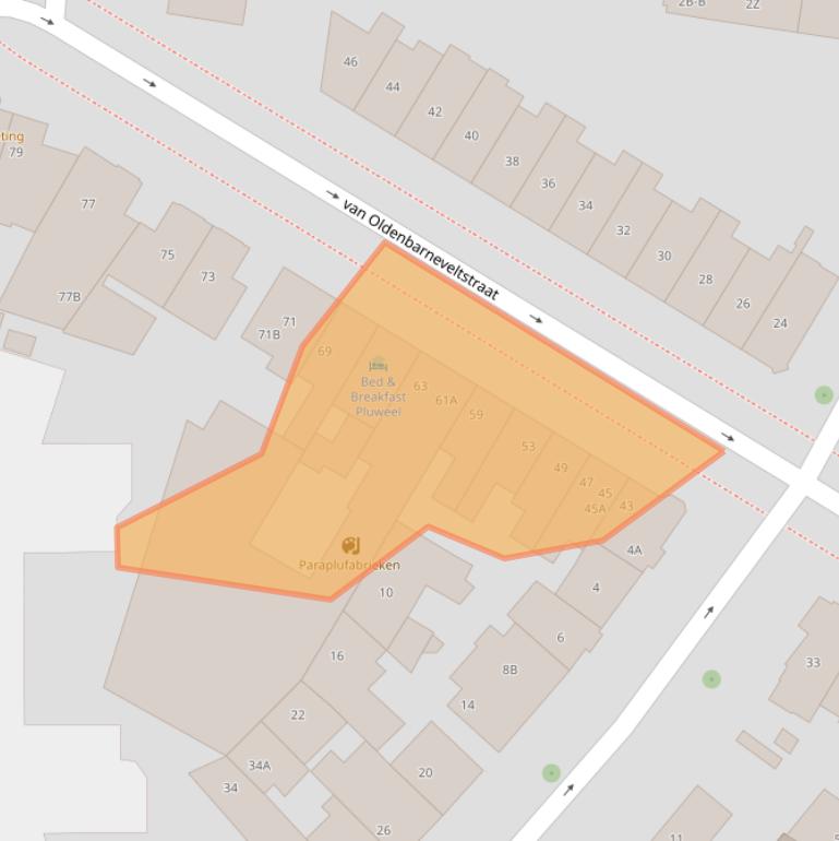 Kaart van postcodegebied 6512AT.