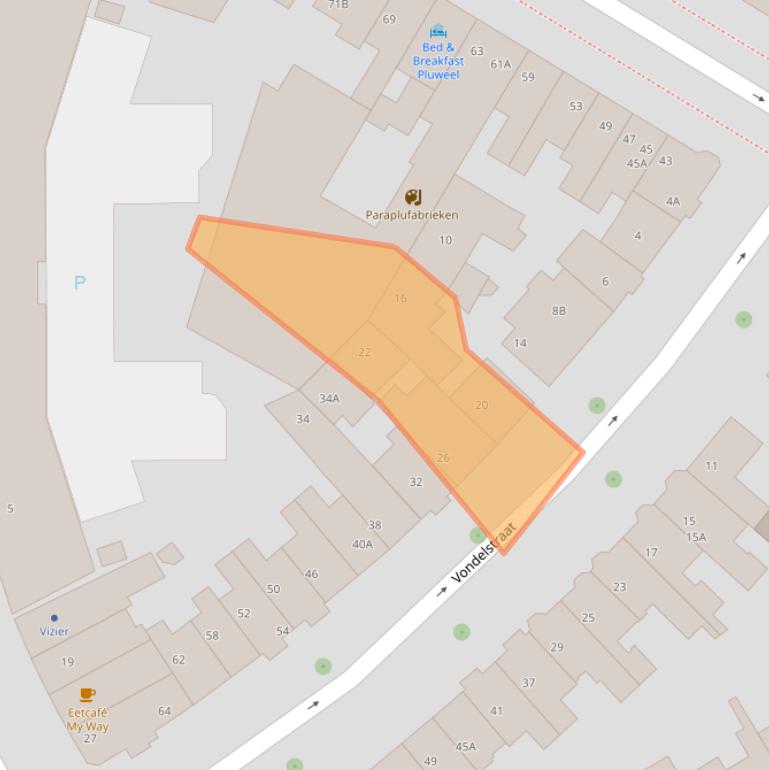 Kaart van postcodegebied 6512BG.