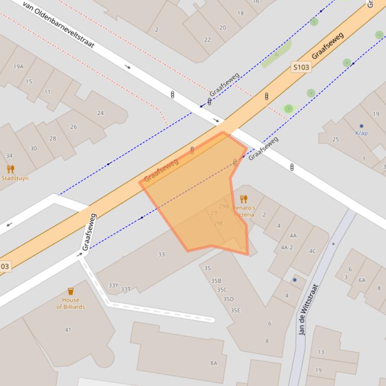 Kaart van postcodegebied 6512BN.