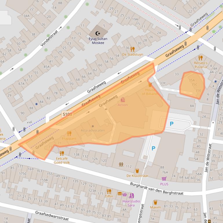 Kaart van postcodegebied 6512BR.