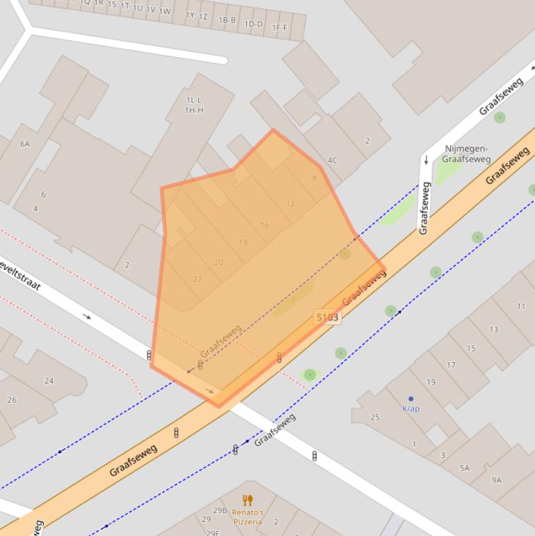 Kaart van postcodegebied 6512CB.