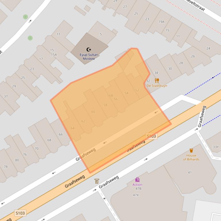 Kaart van postcodegebied 6512CD.